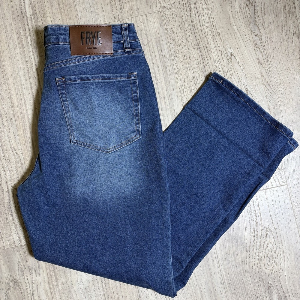 Frye Women's Medium Wash High Rise Straight Denim Jeans 10/30 Casual